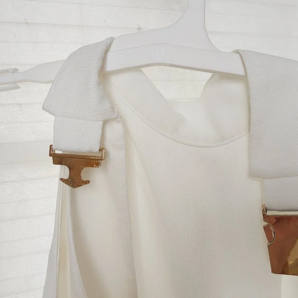 White haulted dress size m - Picture 6 of 9